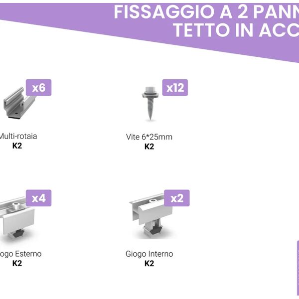 k2 systems supporto pannello solare tetto spiovente