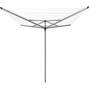 Brabantia Stendibiancheria da esterno ad ombrello  Topspinner 50m + Tubo da cemento in alluminio L 189 cm grigio / argento