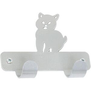 Leroy Merlin Appendiabiti da avvitare  Cat in metallo grigio opaco 2 ganci L 7.2 x H 9.5 cm