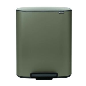 Brabantia Pattumiera per raccolta differenziata Bo Pedal Bin 2x30 litri  a pedale platinum 60 L