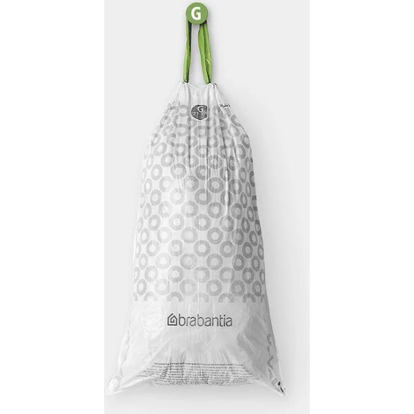 brabantia sacchi spazzatura  perfectfit bags g, 23-30l l 42.5 x h 75 cm 30 l bianco 20 pezzi