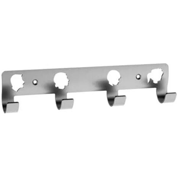 leroy merlin appendiabiti da avvitare  hanger in acciaio cromo opaco 4 ganci l 22 x h 5 cm