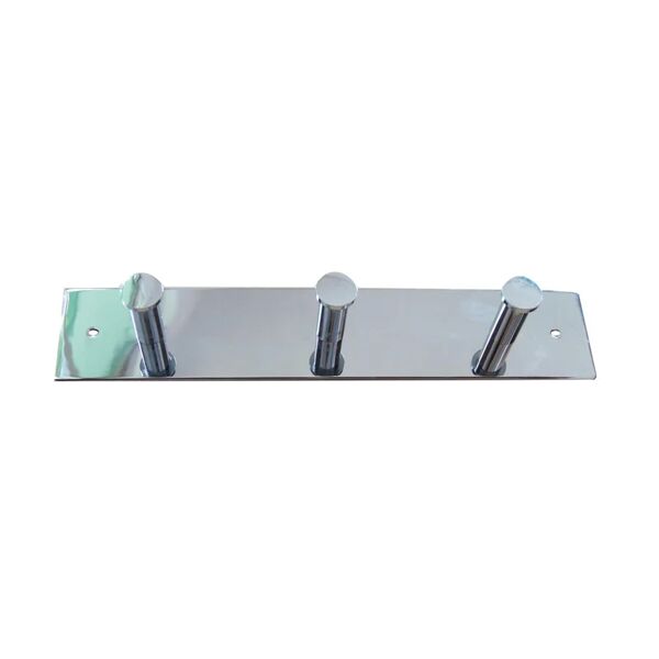 leroy merlin appendiabiti da avvitare  hanger in acciaio cromo lucido 3 ganci l 30 x h 6 cm