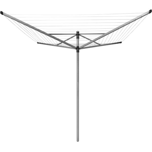 brabantia stendibiancheria da esterno ad ombrello  lift-o-matic 60m + picchetto in acciaio l 295 cm grigio / argento