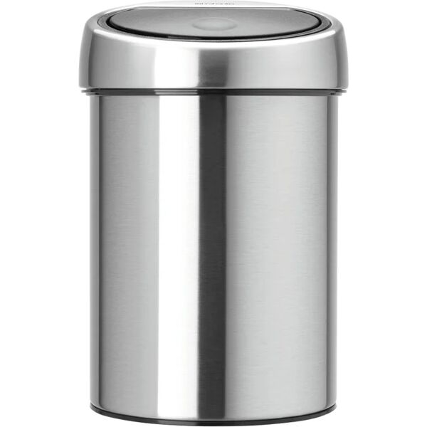 brabantia cestino da bagno push touch bin  grigio 3 lin acciaio