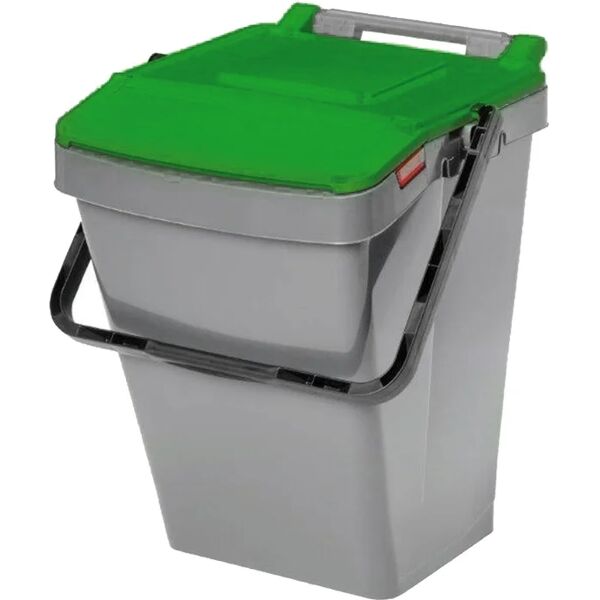 leroy merlin pattumiera per raccolta differenziata easy twin manuale verde 30 l