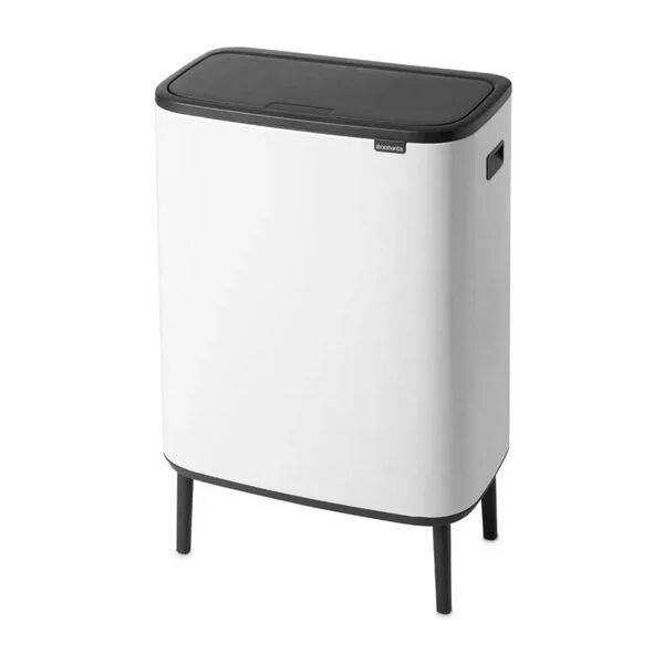 brabantia pattumiera per raccolta differenziata bo touch  manuale bianco 60 l