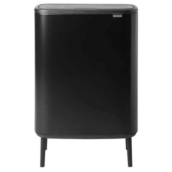 brabantia pattumiera per raccolta differenziata bo touch  manuale nero 60 l