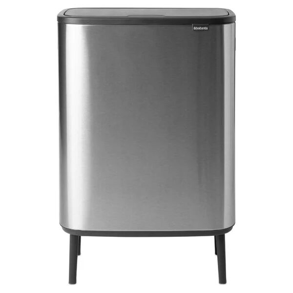 brabantia pattumiera per raccolta differenziata bo touch  manuale grigio inox 60 l