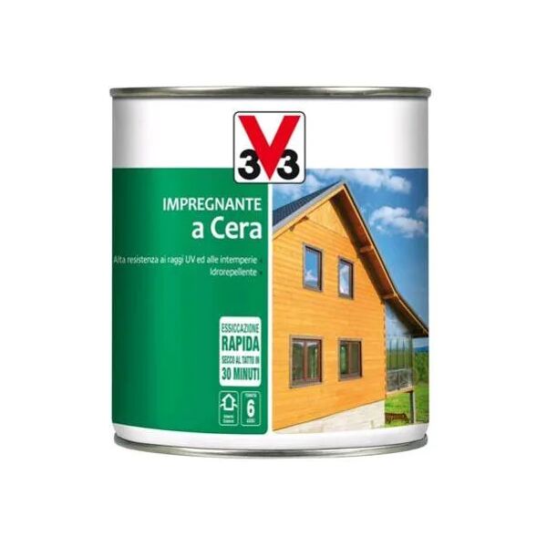 v33 impregnante a cera per legno trasparente incolore 750 ml