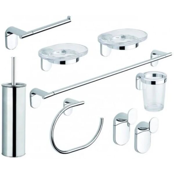 metaform kit accessori bagno 8 pezzi zero