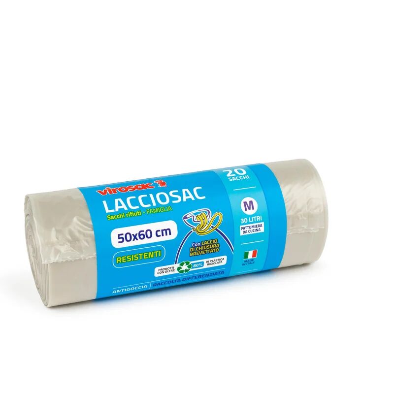 leroy merlin sacchi spazzatura lacciosac l 50 x h 60 cm 30 l trasparente 20 pezzi