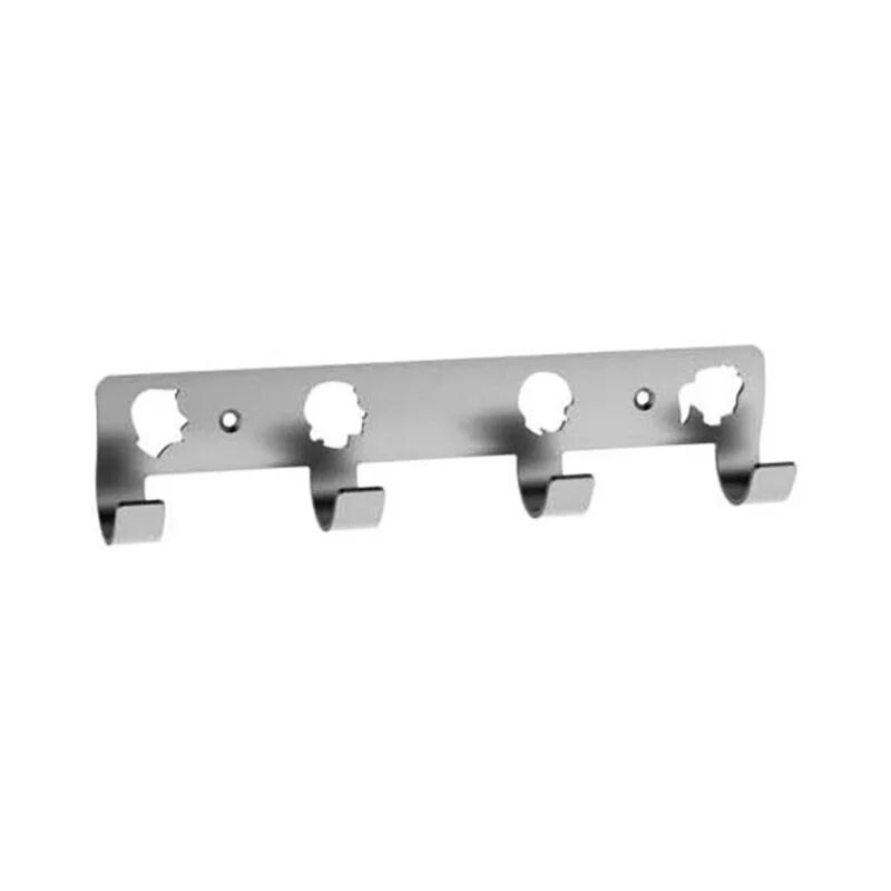 leroy merlin appendiabiti da avvitare  hanger in acciaio cromo opaco 4 ganci l 22 x h 5 cm