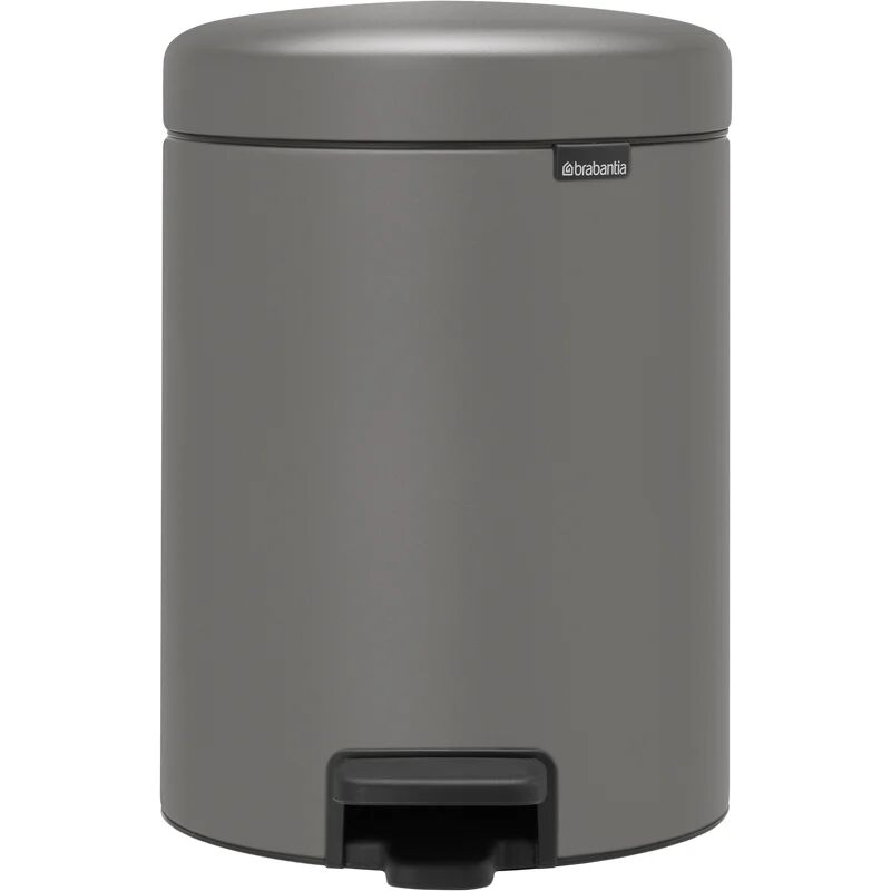 brabantia cestino da bagno a pedale newicon  mineral concrete grey 5 lin inox