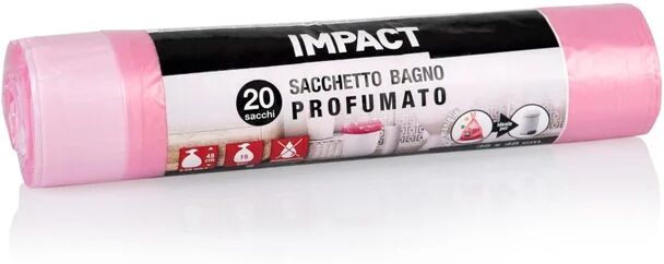 impact sacchi spazzatura sac pink 15 l rosa trasparente