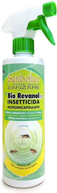 sandokan insetticida liquido per cimice, formiche, scarafaggi, zanzare, vespa, mosche  barriera di piretro 400 ml