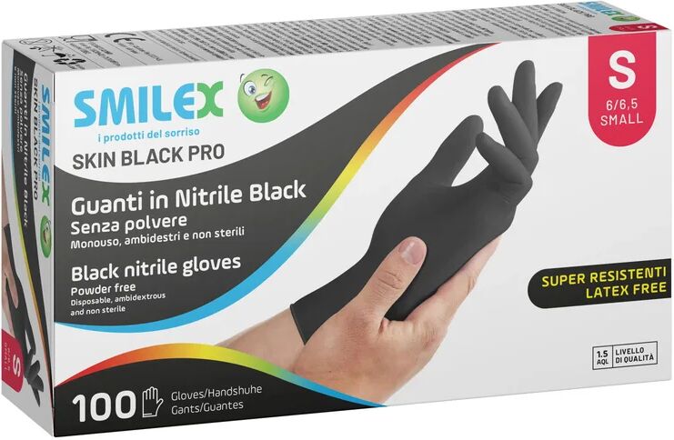 leroy merlin guanto monouso smilex skin black s in nitrile tg unico 100 pezzi