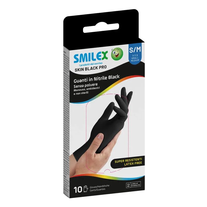 leroy merlin manopole monouso smilex skin black s/m in nitrile tg unico 10 pezzi