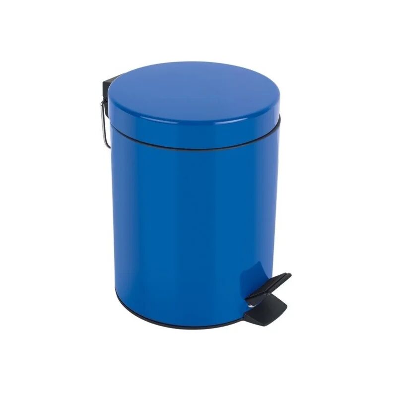 spirella pattumiera da bagno a pedale acciaio sydney 5l blu