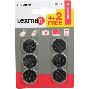 LEXMAN Pila CR2016 / DL2016  844956 6 batterie