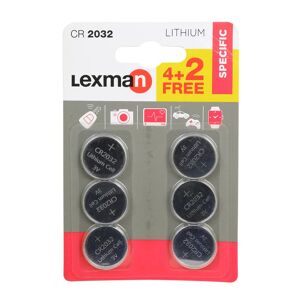 LEXMAN Pila CR2032 / DL2032  844981 6 batterie