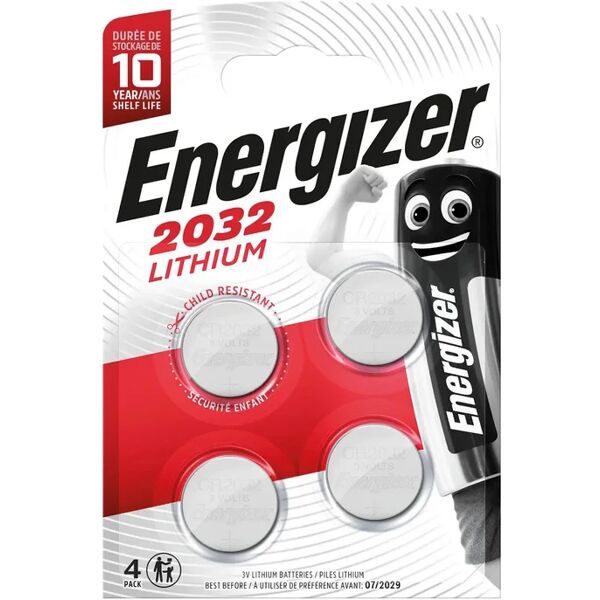 energizer pila cr2032 / dl2032  4 batterie