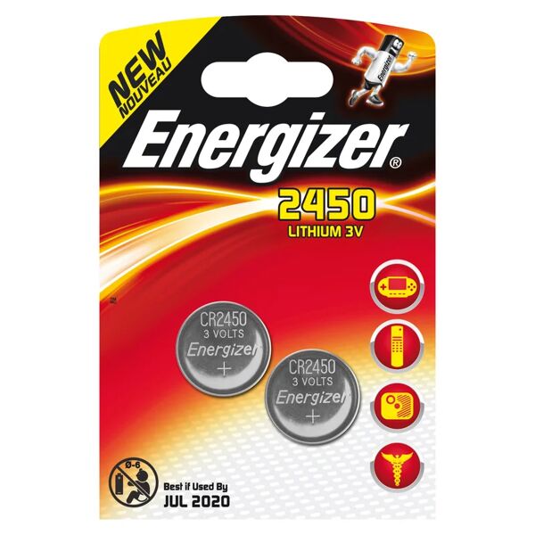 energizer pila cr2450 / dl2450  2 batterie