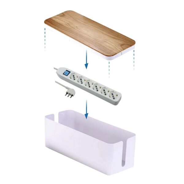 electraline multipresa con contenitore on-off 6 posti, 6 prese universali, con cavo 1.5 m, bianca,