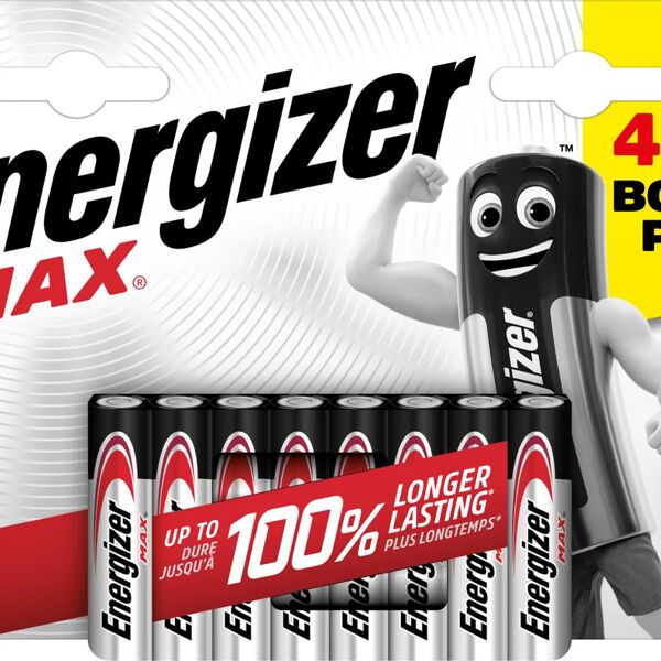 energizer pila lr03 aaa  max aaa bp8 4+4 free 12 batterie