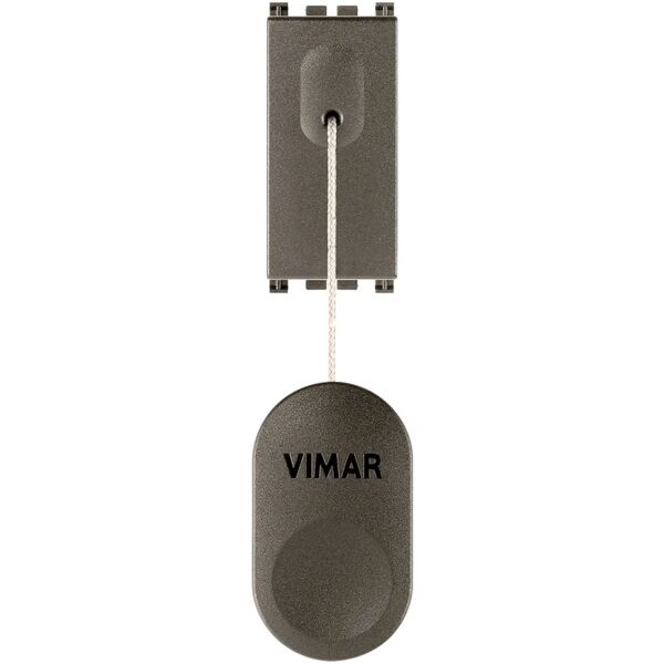 vimar pulsante a tirante pulsante 1p no 10a tirante metal arké  grigio scuro