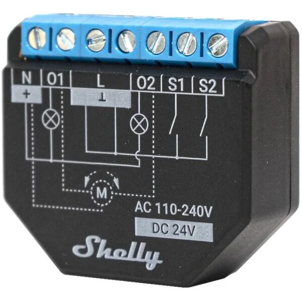 shelly relè  plus 2pm 10 abluetooth ® 1 modulo per bundle 220v