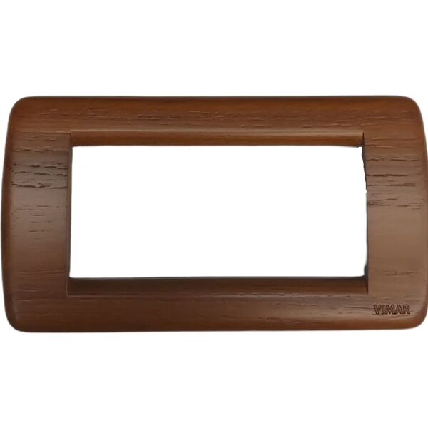 vimar idea 16754 57 placca rondÒ 4 moduli teak - nuovo