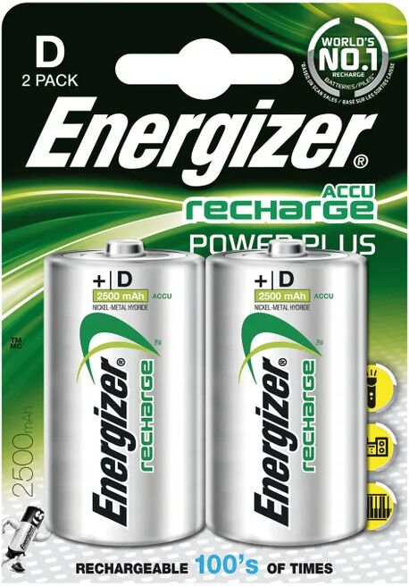 energizer pila lr20 d   power plus rech d chp2 2 batterie