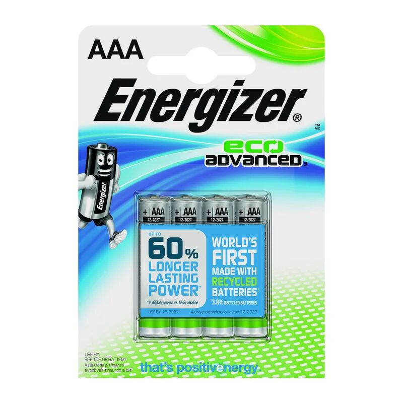 energizer pila lr03 aaa  eco advanced 4 batterie