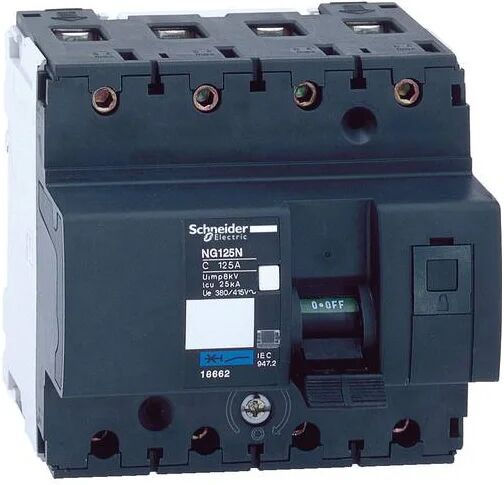 schneider electric interruttore differenziale ng125n 4p 80a curva c