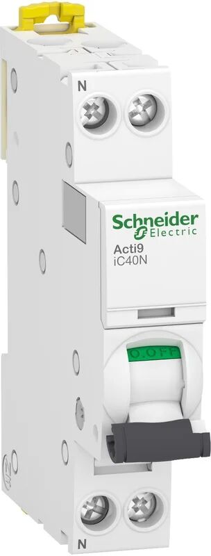 schneider electric schneider a9p54604 - interruttore magnetotermico ic40n 1p+n c 4a 6000a