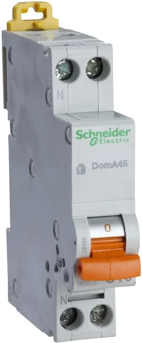 schneider electric interruttore magnetotermico doma45 1p+n c 25a 4500a