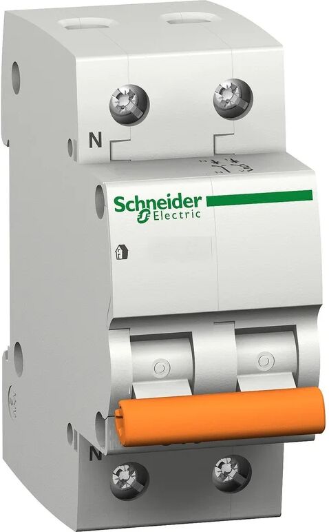 schneider electric interruttore magnetotermico doma47 1p+n c 25a 4500a