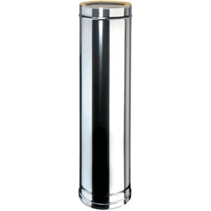 Leroy Merlin Condotto a doppia parete Tubo DP coib Aisi 316L d.80/130 in inox 100 cm