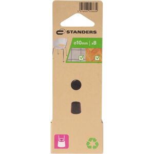 STANDERS Sottopiede per mobile tondo  in pvc Nero Ø 10 x H 14 mm, 8 pezzi