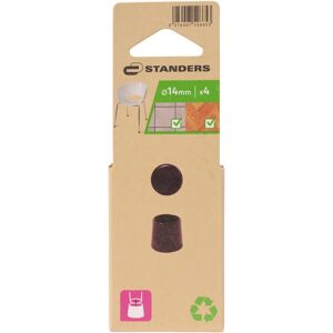 STANDERS Sottopiede per mobile tondo  in pvc Nero Ø 14 x H 18 mm, 4 pezzi