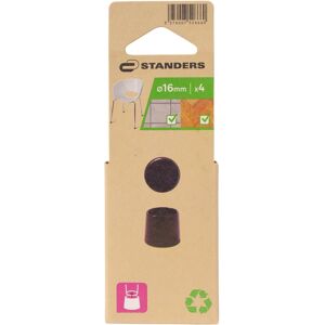 STANDERS Sottopiede per mobile tondo  in pvc Nero Ø 16 x H 19.5 mm, 4 pezzi