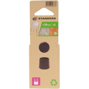 STANDERS Sottopiede per mobile tondo  in pvc Nero Ø 18 x H 22.5 mm, 4 pezzi