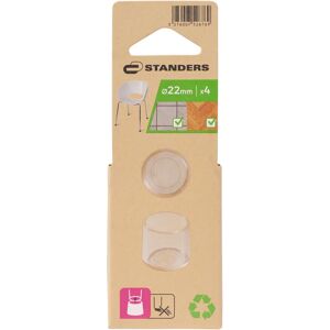 STANDERS Sottopiede per mobile tondo  in pvc Bianco Ø 22 x H 23 mm, 4 pezzi