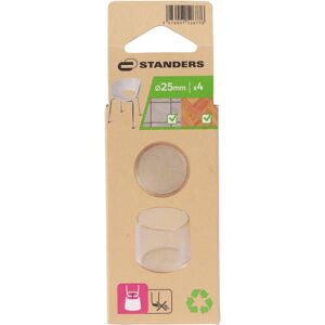 STANDERS Sottopiede per mobile tondo  in pvc Bianco Ø 25 x H 26.5 mm, 4 pezzi