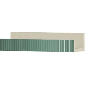 Leroy Merlin Mensola per bagno Niwa L 40 cm laccato opaco sabbia con vetro verde timo