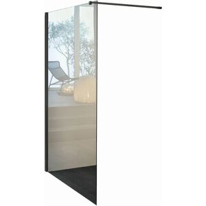 Leroy Merlin Doccia walk in L 98, H 200 cm, vetro 6 mm trasparente nero