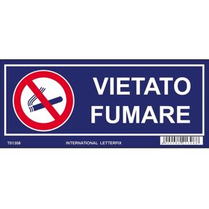 LETTERFIX Cartello segnaletico Vietato fumare pvc x 10 cm