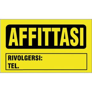 LETTERFIX Cartello segnaletico Affittasi pvc 20 x 30 cm