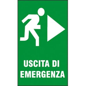 LETTERFIX Cartello segnaletico Uscita di emergenza pvc 20 x 30 cm